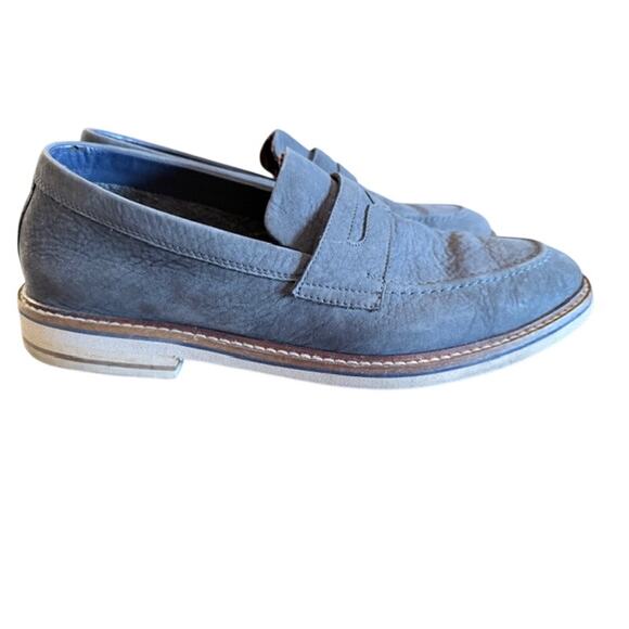 Bostonian Commonwealth Men’s Blue Suede Penny Loafers – US 9 main image 7